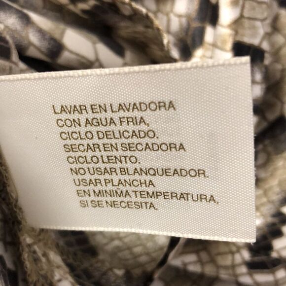 Vintage XL Christie & Jill Snake Skin Long Sleeve Blouse - Picture 13 of 16